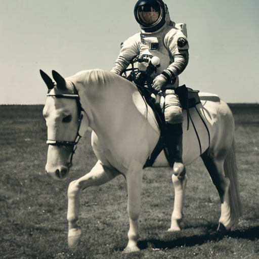 Astronaut riding a horse