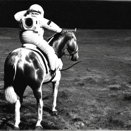 Horse riding an astronaut